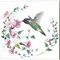 Male Costas & Magnificent Hummingbird by Brenda Tustian 14" x 14" Canvas Wall Art (Set of 2)